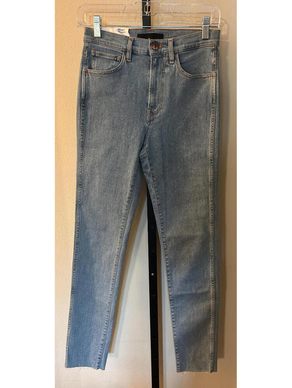 3X1 Straight Authentic High Rise Jeans in Sky, $255 NWT, Size 25, #74